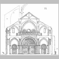 Vezalay, Coupe sur le narthex ou avant-nef, Wikipedia.png